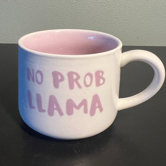 Whimsical Cupboard NO PROB LLAMA Mug w/ Peekaboo Llama ~ 10 Strawberry Street - Picture 5 of 7